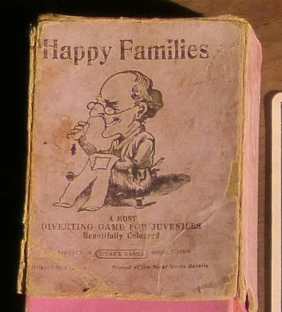 A Card Game of HAPPY FAMILIES by Spears Games c1900. 40 cards. Complete. With box and Rules.